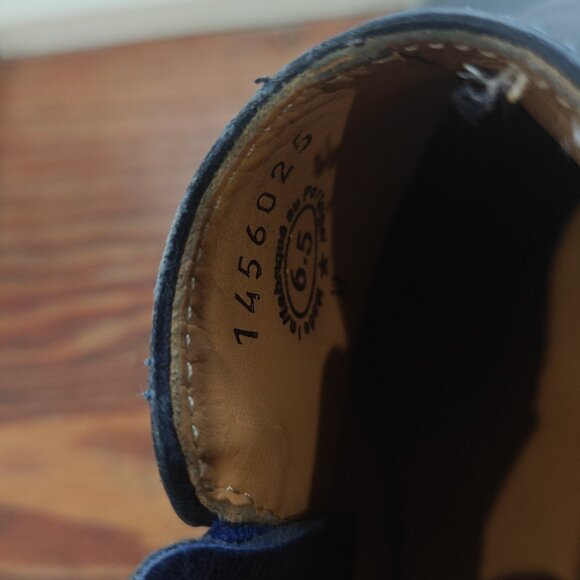 John Fluevog Blue Leather Ankle Zip Shoes – Size 6.5 – Rare Style - Picture 5 of 6